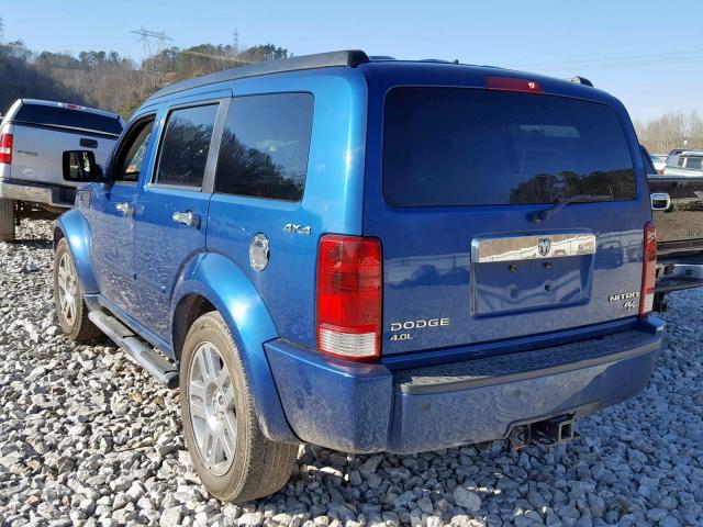 1D8GU58X69W526839 - 2009 DODGE NITRO R/T BLUE photo 3