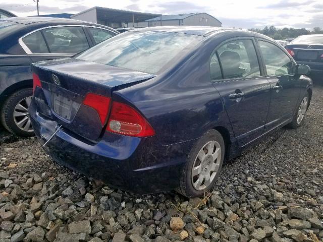 1HGFA16538L015068 - 2008 HONDA CIVIC LX BLUE photo 4