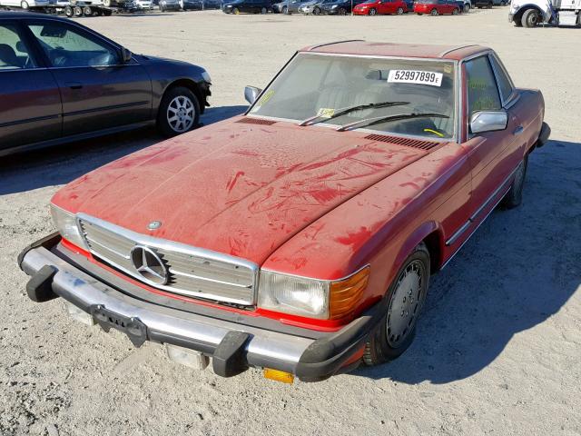 WDBBA45A6CB010599 - 1982 MERCEDES-BENZ 380 SL RED photo 2