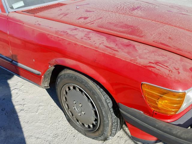 WDBBA45A6CB010599 - 1982 MERCEDES-BENZ 380 SL RED photo 9