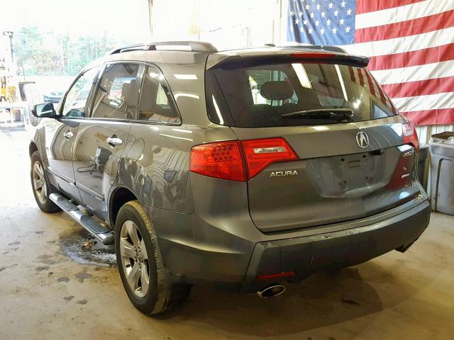 2HNYD28897H502616 - 2007 ACURA MDX SPORT GRAY photo 3