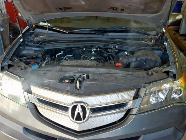 2HNYD28897H502616 - 2007 ACURA MDX SPORT GRAY photo 7