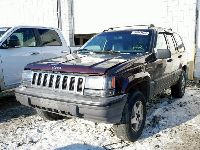 1J4GZ58Y9SC672985 - 1995 JEEP GRAND CHER PURPLE photo 2