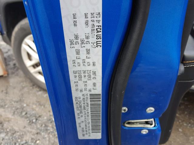 3C4NJDAB6HT624863 - 2017 JEEP COMPASS SP 蓝色 照片 10