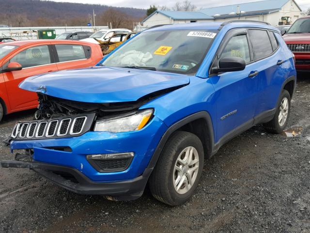 3C4NJDAB6HT624863 - 2017 JEEP COMPASS SP 蓝色 照片 2