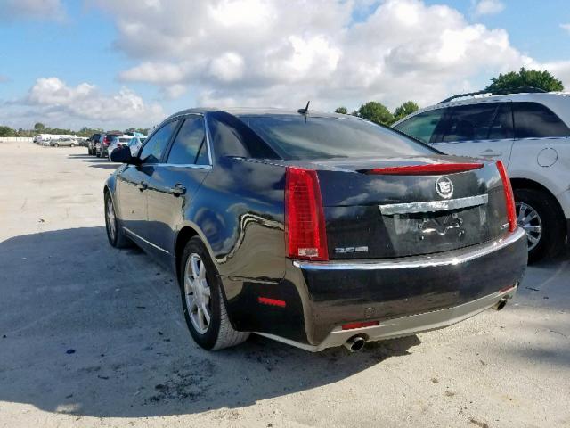 1G6DR57V080182576 - 2008 CADILLAC CTS HI FEA BLACK photo 3