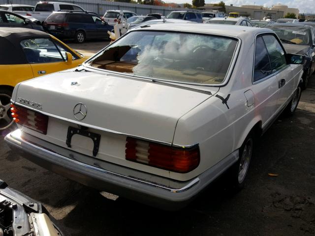 WDBCA44D6FA110065 - 1985 MERCEDES-BENZ 500 SEC WHITE photo 4