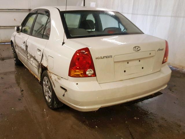 KMHCG45C93U461919 - 2003 HYUNDAI ACCENT GL WHITE photo 3