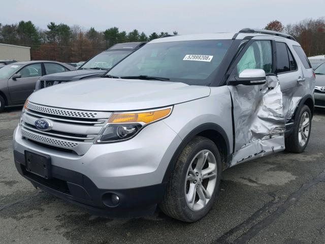 1FM5K8F80FGC55058 - 2015 FORD EXPLORER L SILVER photo 2