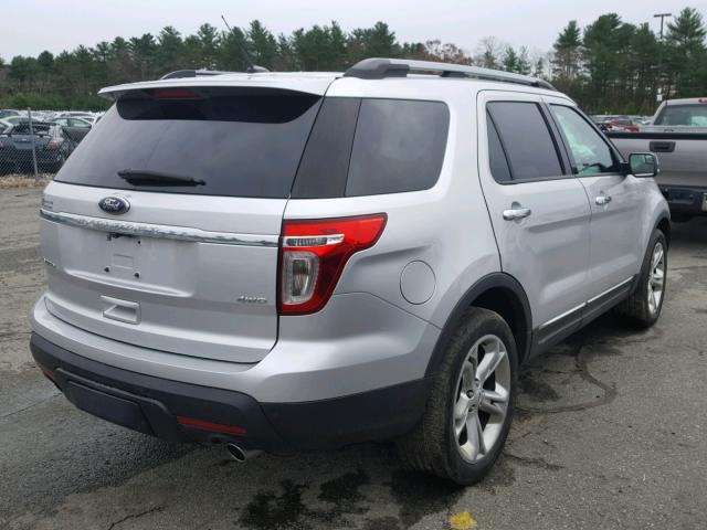 1FM5K8F80FGC55058 - 2015 FORD EXPLORER L SILVER photo 4