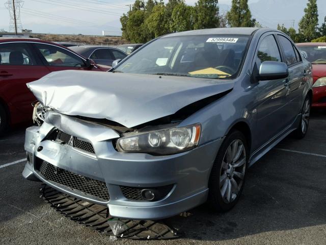 JA3AU86UX8U024410 - 2008 MITSUBISHI LANCER GTS BLUE photo 2