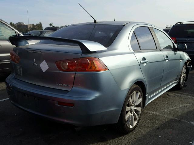 JA3AU86UX8U024410 - 2008 MITSUBISHI LANCER GTS BLUE photo 4