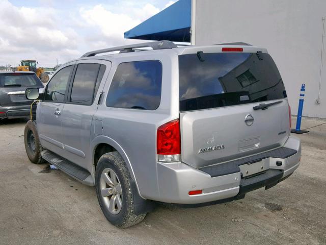 5N1BA0ND8FN610477 - 2015 NISSAN ARMADA SV SILVER photo 3