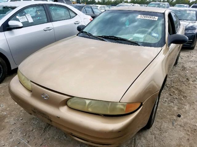 1G3NL52E0XC391999 - 1999 OLDSMOBILE ALERO GL GOLD photo 2