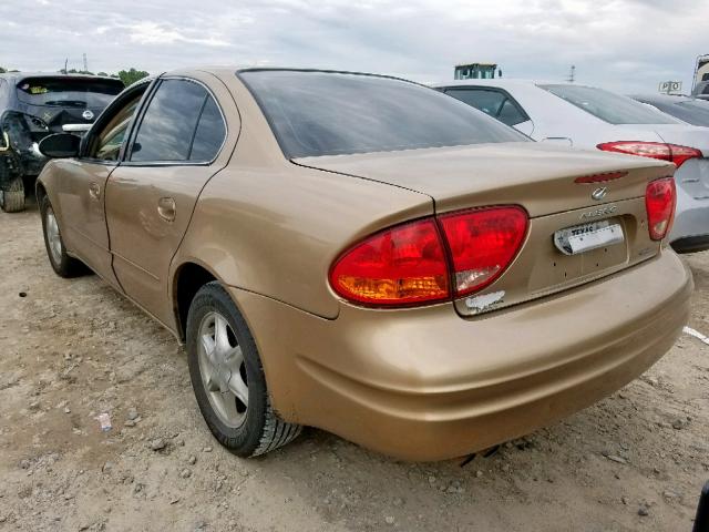 1G3NL52E0XC391999 - 1999 OLDSMOBILE ALERO GL GOLD photo 3