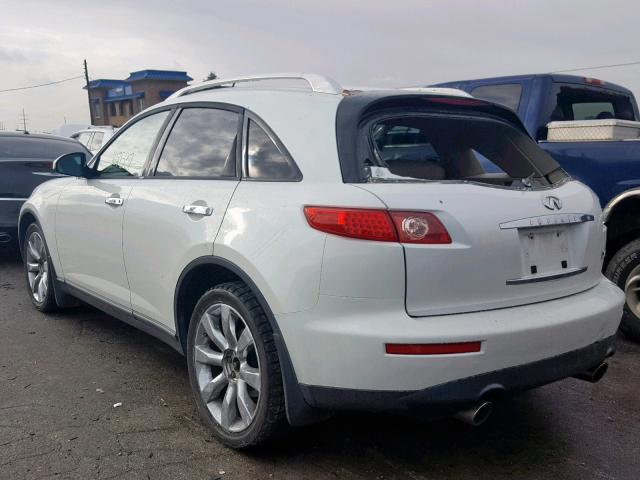 JNRBS08W34X403947 - 2004 INFINITI FX45 WHITE photo 3