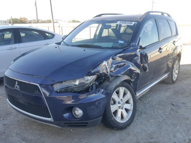 JA4AS3AW4CU027888 - 2012 MITSUBISHI OUTLANDER BLUE photo 2