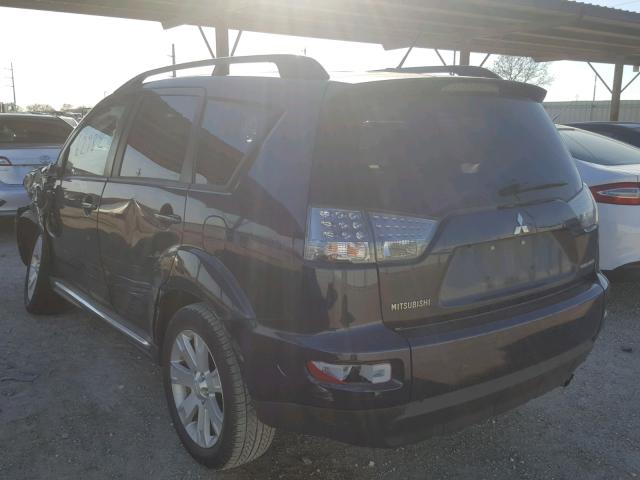 JA4AS3AW4CU027888 - 2012 MITSUBISHI OUTLANDER BLUE photo 3