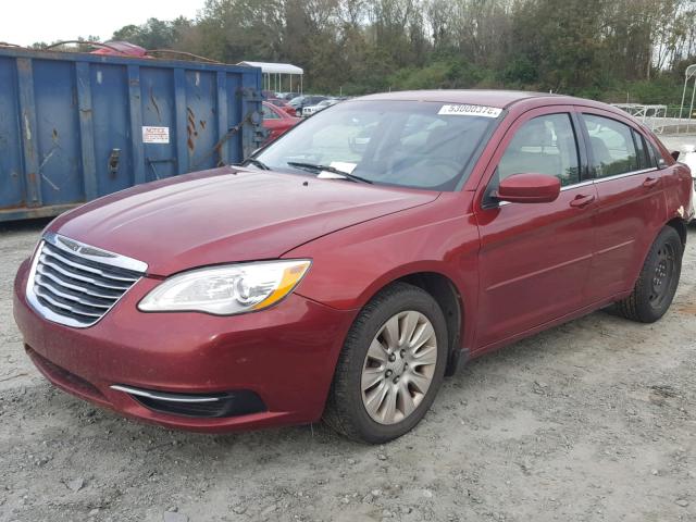 1C3CCBAB1DN588469 - 2013 CHRYSLER 200 LX MAROON photo 2