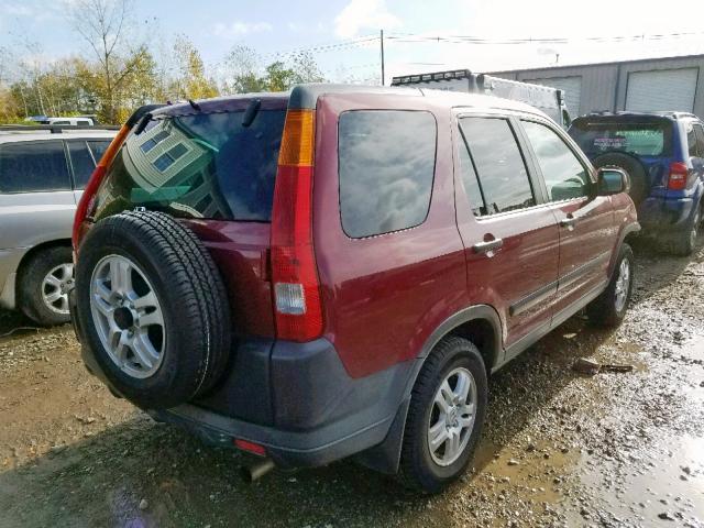 SHSRD78894U252389 - 2004 HONDA CR-V EX BURGUNDY photo 4