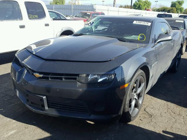 2G1FA1E31E9292053 - 2014 CHEVROLET CAMARO LS BLACK photo 2