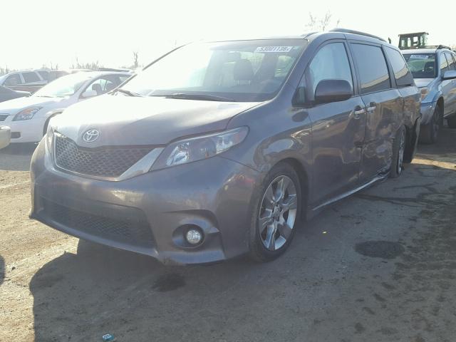 5TDXK3DC6ES505401 - 2014 TOYOTA SIENNA SPO GRAY photo 2