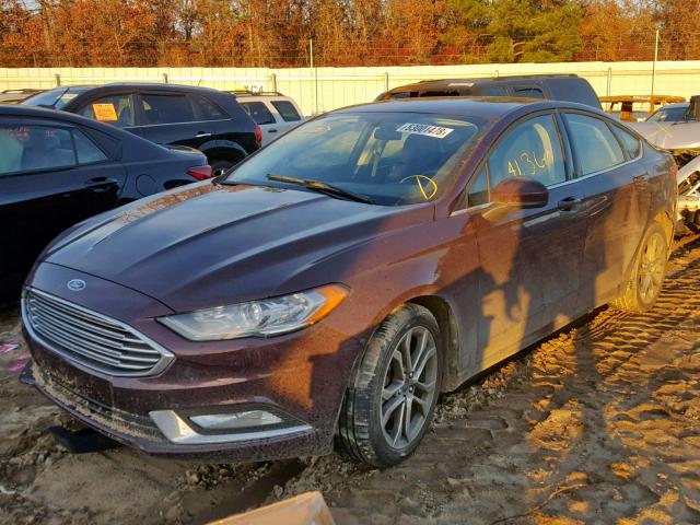 3FA6P0G7XHR161403 - 2017 FORD FUSION S BURGUNDY photo 2