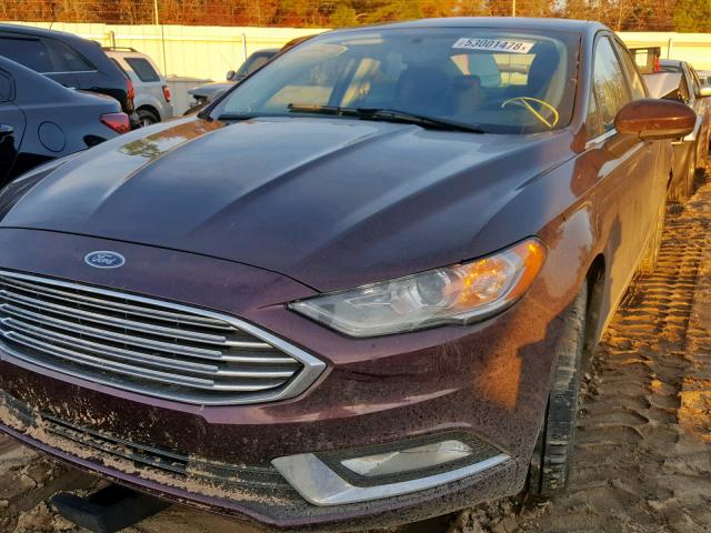 3FA6P0G7XHR161403 - 2017 FORD FUSION S BURGUNDY photo 9