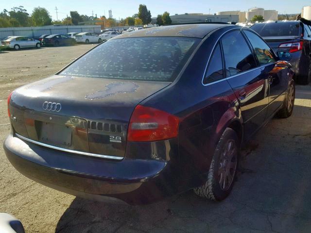 WAUEH64B51N166013 - 2001 AUDI A6 2.8 QUA BLUE photo 4