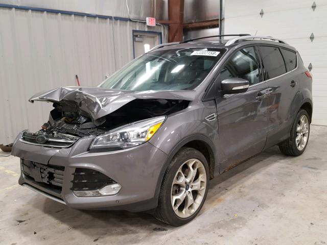 1FMCU9J95DUB32796 - 2013 FORD ESCAPE TIT GRAY photo 2