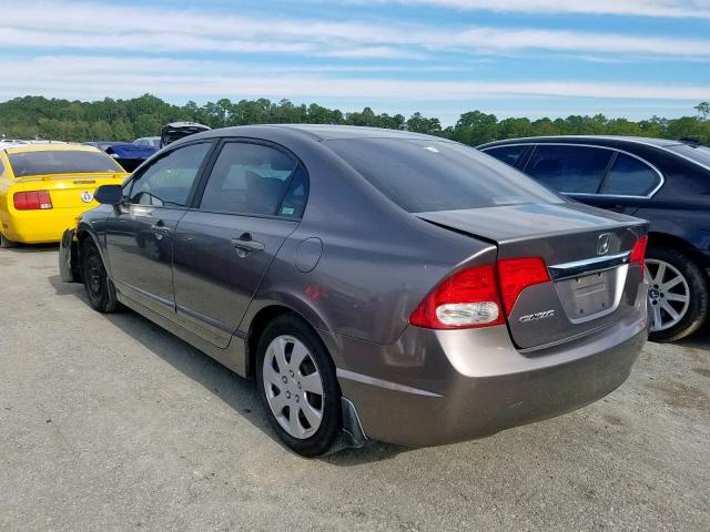 1HGFA16589L021434 - 2009 HONDA CIVIC LX GRAY photo 3