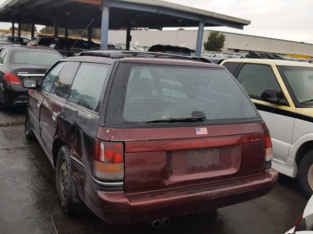 4S3BJ6333N7923120 - 1992 SUBARU LEGACY L A BROWN photo 3