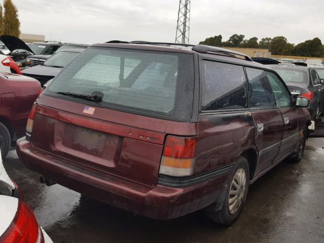 4S3BJ6333N7923120 - 1992 SUBARU LEGACY L A BROWN photo 4