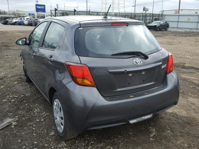 VNKKTUD34HA083473 - 2017 TOYOTA YARIS L GRAY photo 3