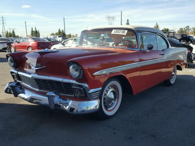 VC56L056223 - 1956 CHEVROLET BEL AIR ORANGE photo 2