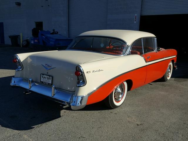 VC56L056223 - 1956 CHEVROLET BEL AIR ORANGE photo 4