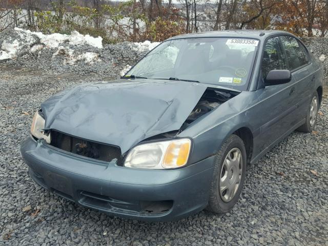 4S3BE6354Y7215663 - 2000 SUBARU LEGACY L GREEN photo 2