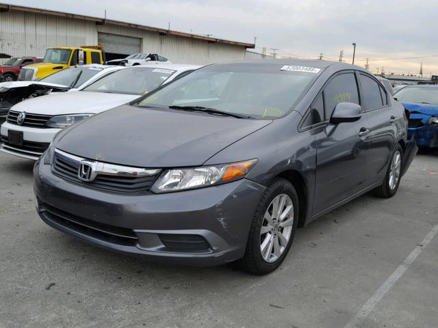 19XFB2F97CE305786 - 2012 HONDA CIVIC EXL GRAY photo 2