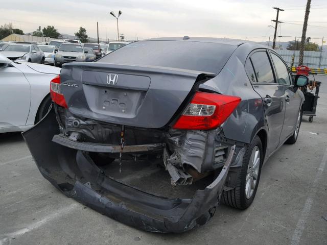 19XFB2F97CE305786 - 2012 HONDA CIVIC EXL GRAY photo 4