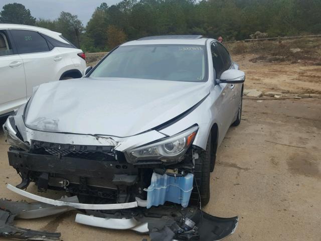 JN1BV7AP9EM679414 - 2014 INFINITI Q50 BASE SILVER photo 2