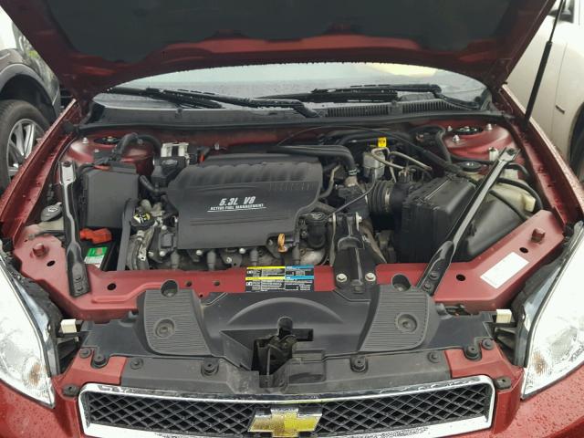2G1WD58CX89255906 - 2008 CHEVROLET IMPALA SUP 红色 照片 7