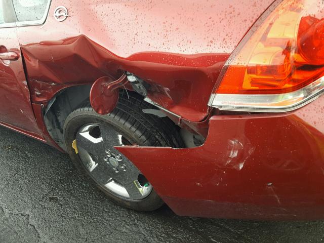 2G1WD58CX89255906 - 2008 CHEVROLET IMPALA SUP 红色 照片 9