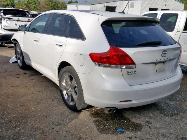 4T3ZK3BB2BU040810 - 2011 TOYOTA VENZA BASE WHITE photo 3