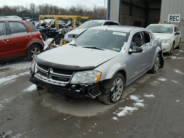 1B3BD4FB9BN572706 - 2011 DODGE AVENGER EX SILVER photo 2