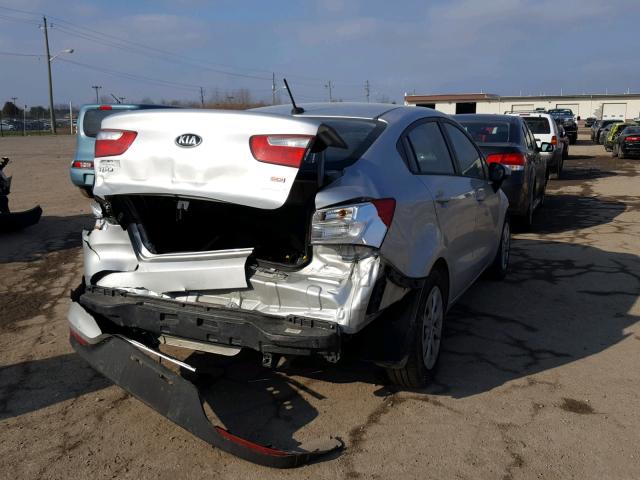 KNADM4A35H6057256 - 2017 KIA RIO LX SILVER photo 4