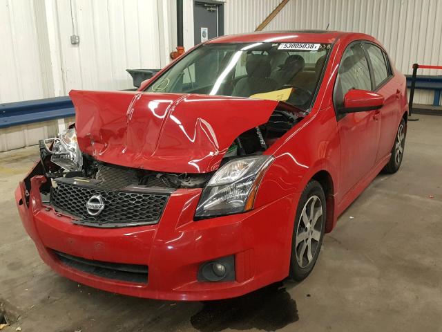 3N1AB6AP0CL657484 - 2012 NISSAN SENTRA 2.0 RED photo 2