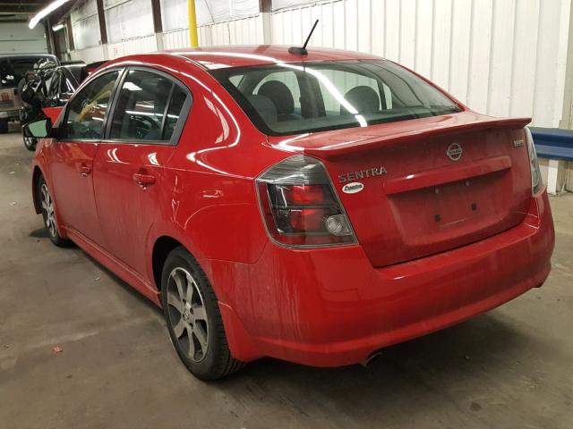 3N1AB6AP0CL657484 - 2012 NISSAN SENTRA 2.0 RED photo 3