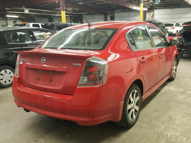 3N1AB6AP0CL657484 - 2012 NISSAN SENTRA 2.0 RED photo 4