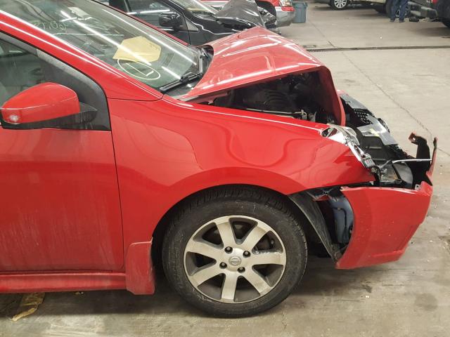 3N1AB6AP0CL657484 - 2012 NISSAN SENTRA 2.0 RED photo 9