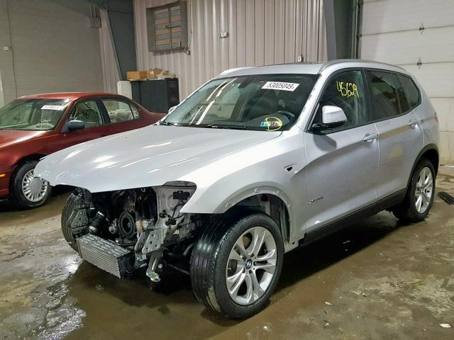 5UXWX7C50F0K34880 - 2015 BMW X3 XDRIVE3 SILVER photo 2